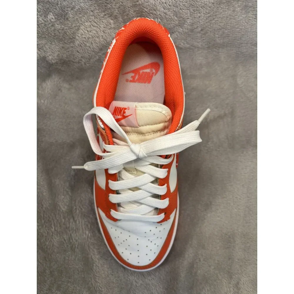 Nike Dunk Low Orange Paisley Color Block Sneakers Size 8W Retro Basketball 80s - Picture 8 of 11